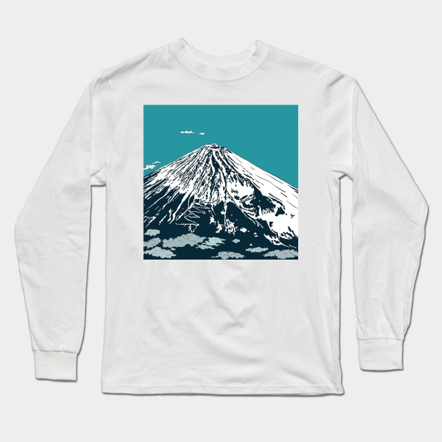 Mount Fuji from the Sky Long Sleeve T-Shirt by lamaisondulapino